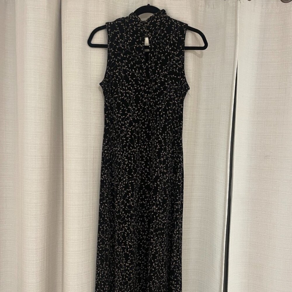 NWT Coldwater Creek Elegant Peekaboo Midi w/High Collar Detail